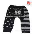 Black USA flag design baby pants for wholesale